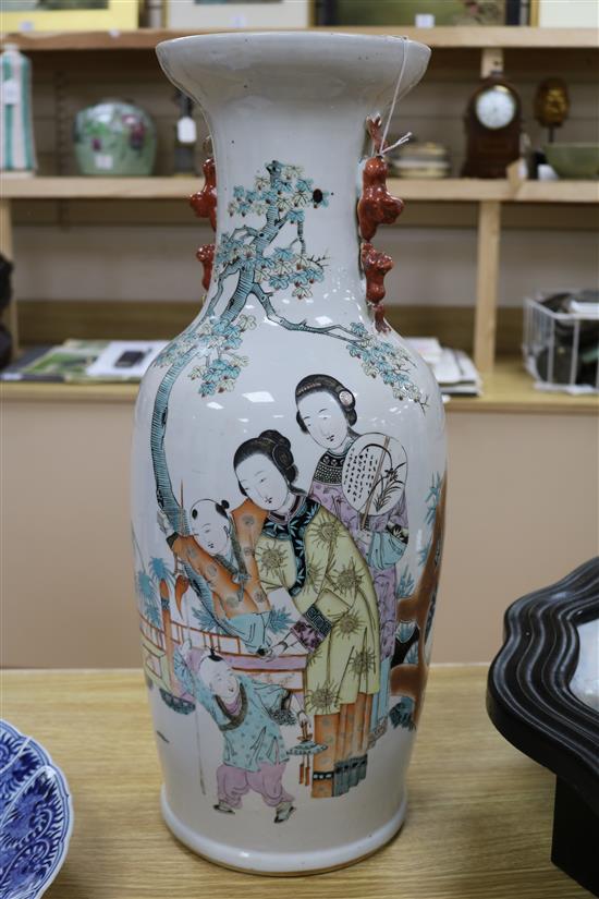 A large Chinese famille rose vase, Guangxu period height 58.5cm